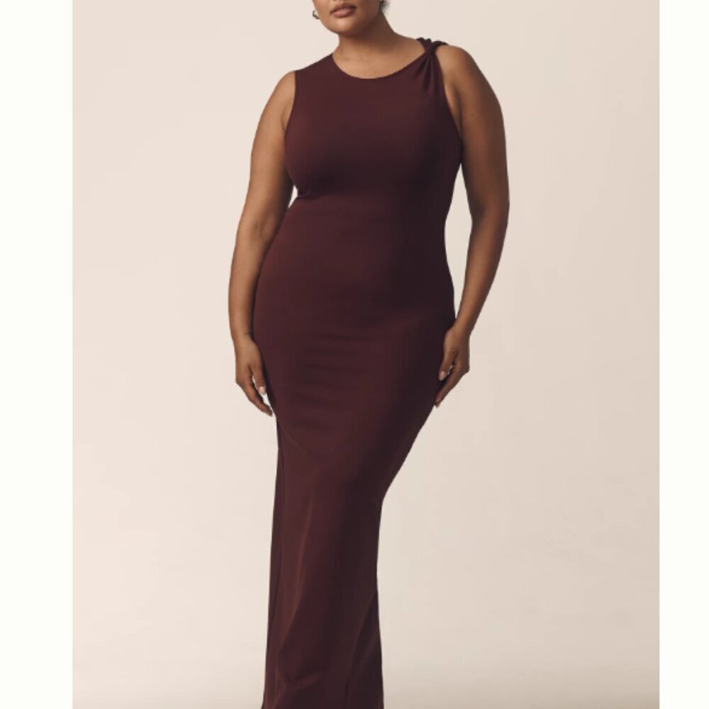 Good American Scuba Twist Tank Maxi Dress - Size 4X NWT